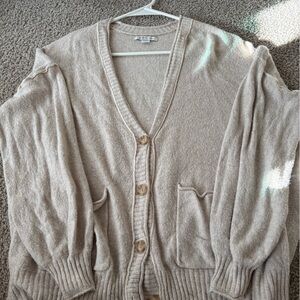 American Eagle Outfitters Light Tan Cardigan